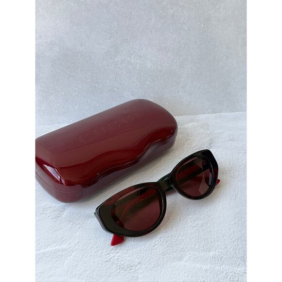 NEW Gucci GG1862S Havana Red Cat Eye Sunglasses $515